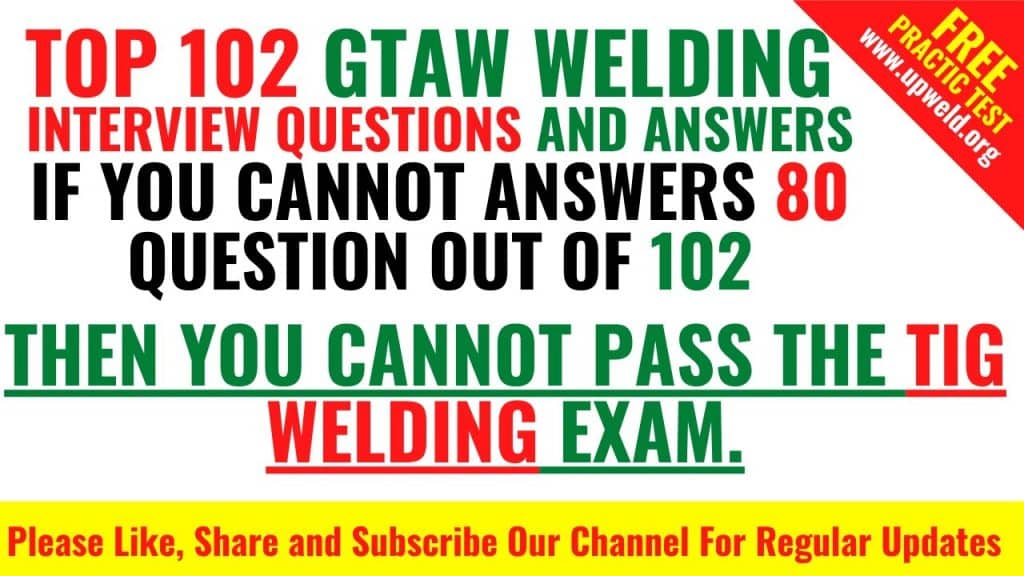 best welding test questions and answers