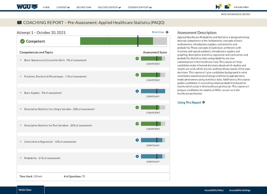 best wgu statistics exam questions